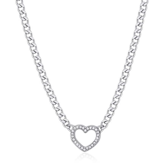 Collana Sagapo Donna MY LOVE in Acciaio Cristallo SYL05 - SYL05